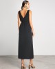 Moutaki Black Sleveless Midi Φόρεμα