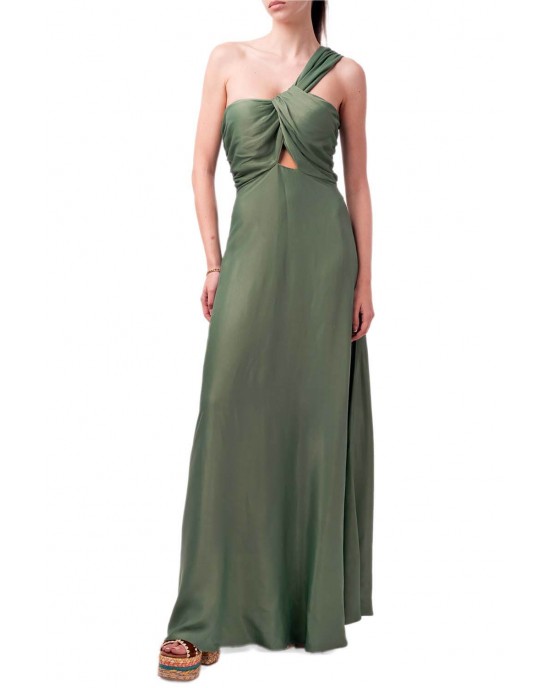 Moutaki One Shoulder ΄Άργιλος Maxi Φόρεμα