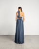 Moutaki One Shoulder Navy Maxi Φόρεμα