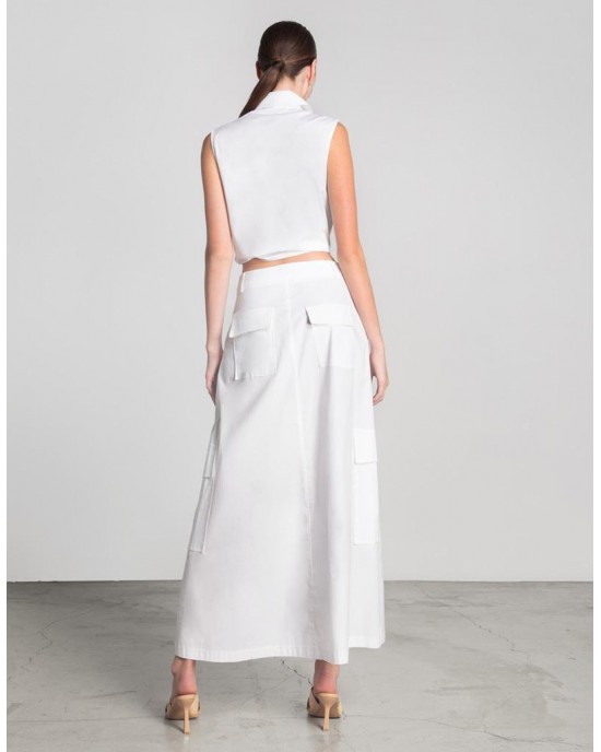 Moutaki Crop White Πουκάμισο