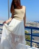 Moutaki White Lace Skirt