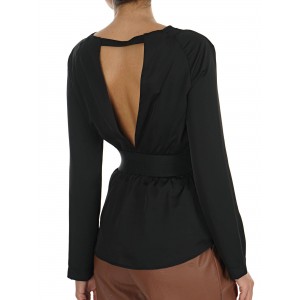 Moutaki Cut Out Μπλούζα Μαύρο