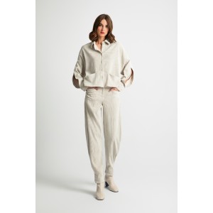 Moutaki Κοτλέ Ecru Παντελόνι Moutaki Κοτλέ Ecru Παντελόνι