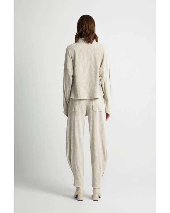 Moutaki Κοτλέ Ecru Παντελόνι Moutaki Κοτλέ Ecru Παντελόνι