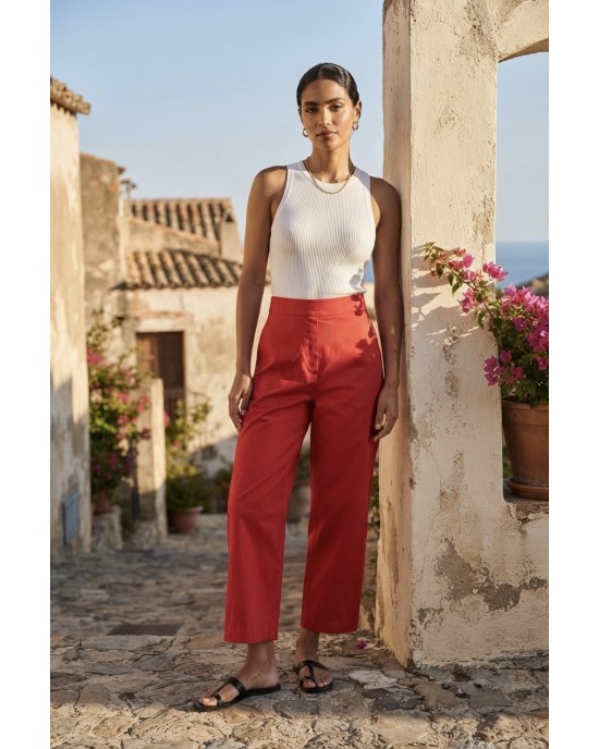 Moutaki Slouchy Red Παντελόνι