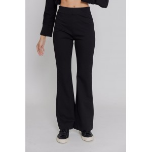Moutaki High Elastic Waist Flare Black Παντελόνι