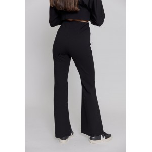 Moutaki High Elastic Waist Flare Black Παντελόνι