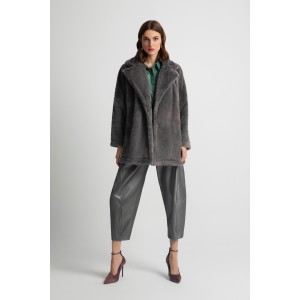 Moutaki Faux Fur Carbon Παλτό Moutaki Faux Fur Carbon Παλτό