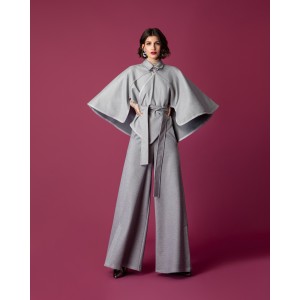 Moutaki Grey Wide Leg Παντελόνι
