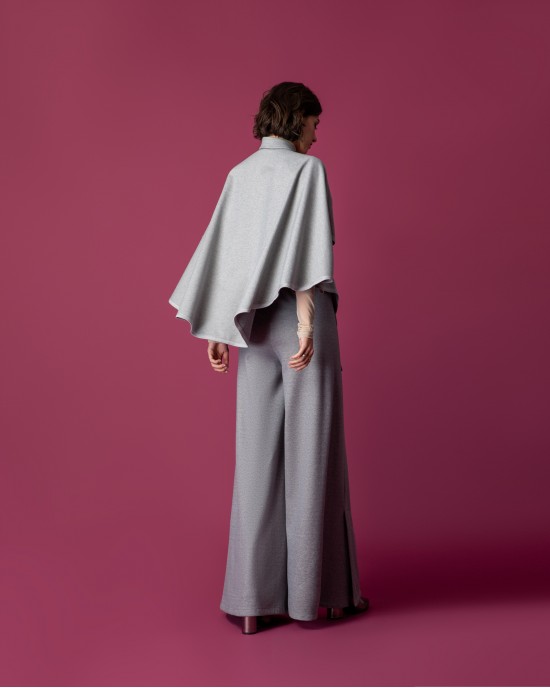 Moutaki Grey Wide Leg Παντελόνι Moutaki Grey Wide Leg Παντελόνι