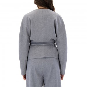 Moutaki Belted Grey Σακάκι