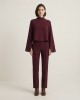 Moutaki Wide Longsleeve Μπλούζα & High Waist Tailored Παντελόνι Bordeaux