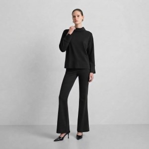 Moutaki High Neck Longsleeve Μπλούζα & Παντελόνι Black