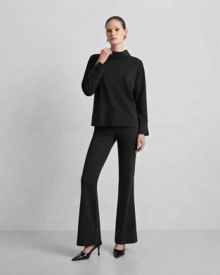 Moutaki High Neck Longsleeve Μπλούζα & Παντελόνι Black