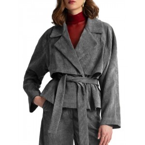 Moutaki Corduroy Loose-Fit Carbon Σακάκι