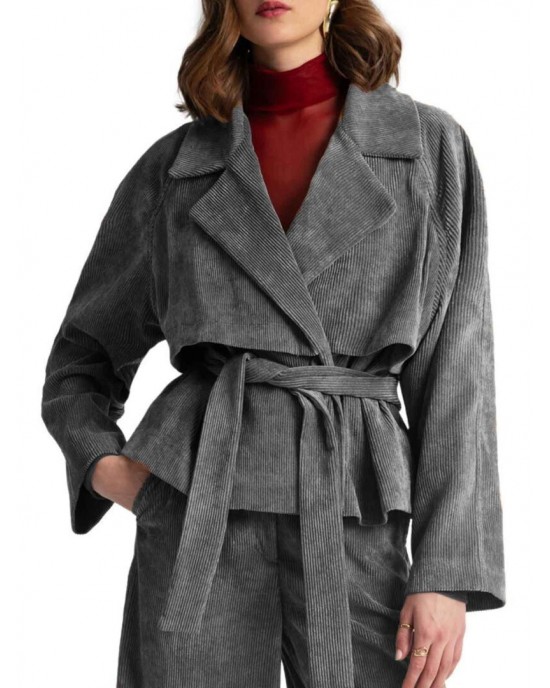 Moutaki Corduroy Loose-Fit Carbon Σακάκι