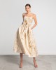 Moutaki Ecru/Gold Midi Φόρεμα