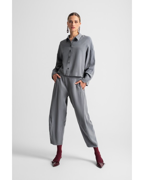 Moutaki Crop Πουκάμισο & Παντελόνι Grey