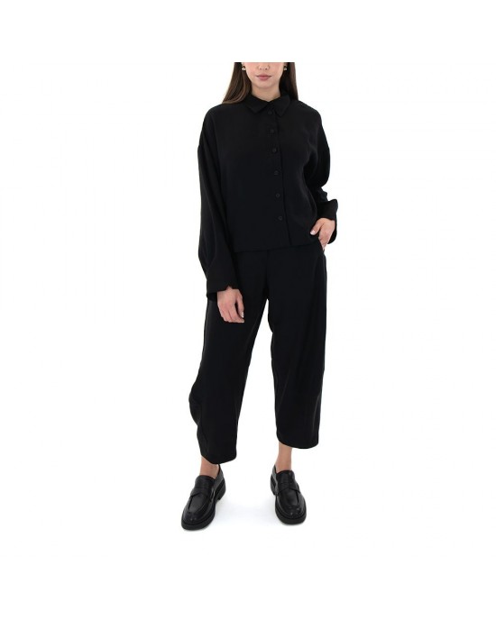 Moutaki Crop Πουκάμισο & Παντελόνι Black