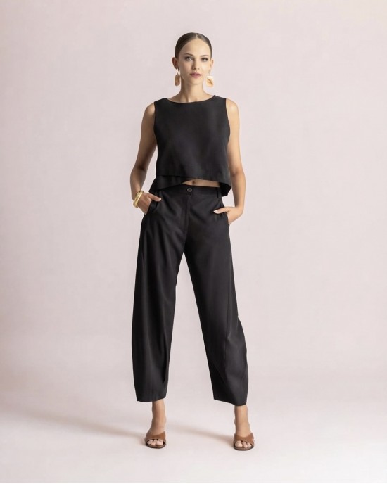 Moutaki Slouchy Black Παντελόνι