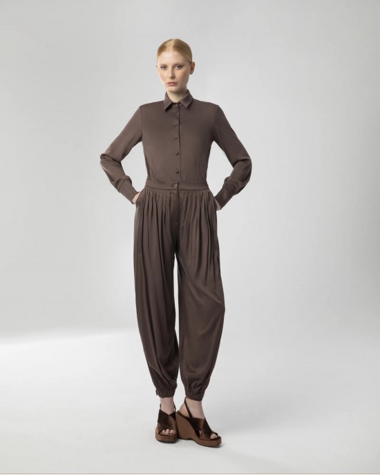 Moutaki Regular Fit Brown Πουκάμισο