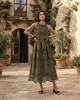 Moutaki Broderie Khaki Set Crop Top & Midi Φούστα