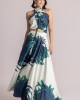 Moutaki Satin Print Wrap Top & Maxi Φούστα