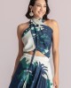 Moutaki Satin Print Wrap Top & Maxi Φούστα