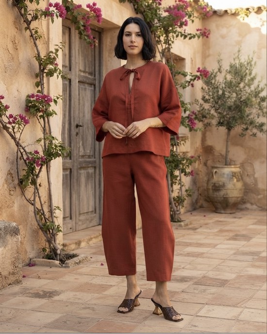 Moutaki Linen Chili Tunic/Μπλούζα
