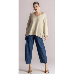 Moutaki Slouchy Denim Blue Παντελόνι