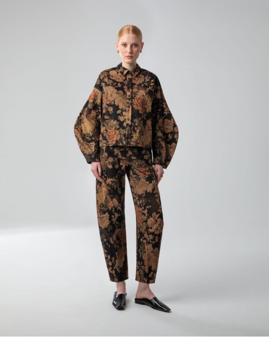 Moutaki Earthy Floral Set Πουκάμισο & Παντελόνι