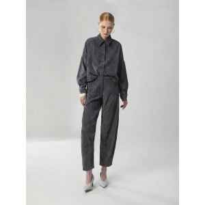 Moutaki Corduroy Loose-Fit Set Carbon Πουκάμισο & Παντελόνι