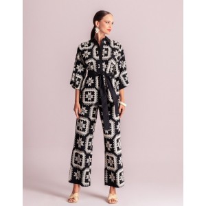 Moutaki Ethnic Embroidered Set Πουκάμισο & Παντελόνι