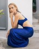 Nazezhda Cosmos Royal Blue Maxi Φόρεμα