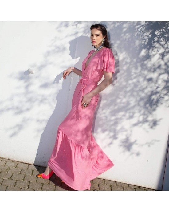 Nazezhda Nataliya Maxi Φόρεμα Intense Pink