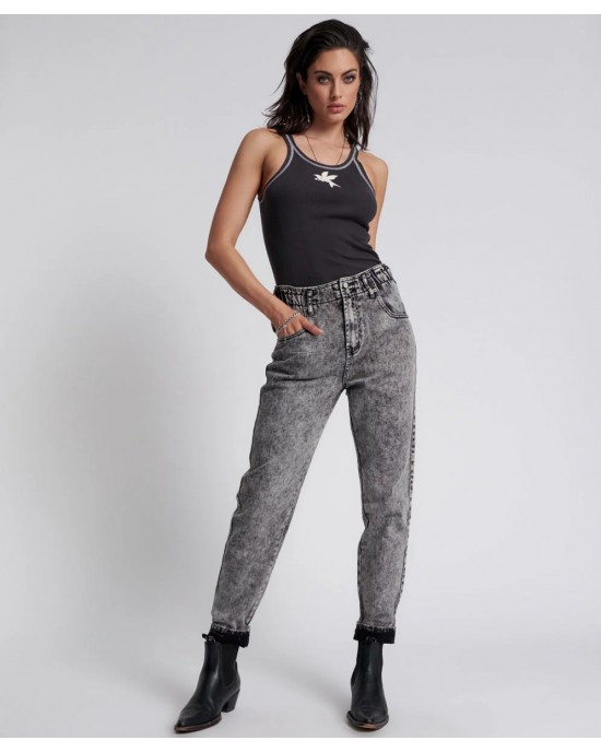 Oneteaspoon Rodeo Grey Pioneers High Waist 80s Τζιν Παντελόνι