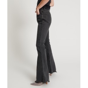 Oneteaspoon Washed Black High Waist Trumpet Flare Τζιν Παντελόνι