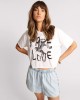 Oneteaspoon Free Love Cropped Μπλούζα White