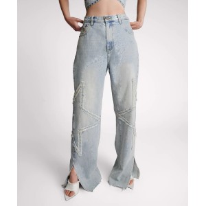 Oneteaspoon Diamonde Star Straight Leg Mid Waist Billie Τζιν Παντελόνι