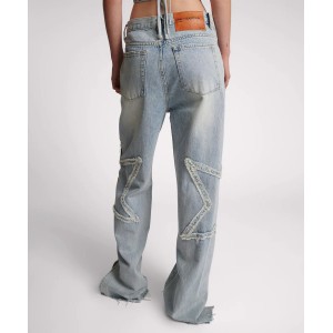 Oneteaspoon Diamonde Star Straight Leg Mid Waist Billie Τζιν Παντελόνι