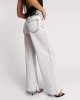 Oneteaspoon Bianco High Waist Love Machines Super Wide Leg Jea Τζιν Παντελόνι