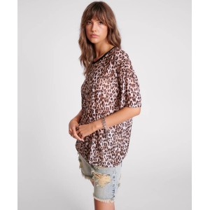 Oneteaspoon Printed Mesh Tee Animal Μπλούζα