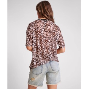Oneteaspoon Printed Mesh Tee Animal Μπλούζα