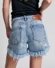 Oneteaspoon Berlin Blue Truckers Mid Waist Relaxed Τζιν Σορτς