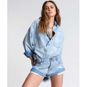 Oneteaspoon On Repeat Bandit Low Waist Τζιν Σορτς