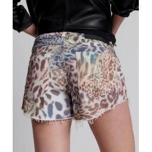 Oneteaspoon Outlaws Mid Length Denim Animal Τζιν Σορτς