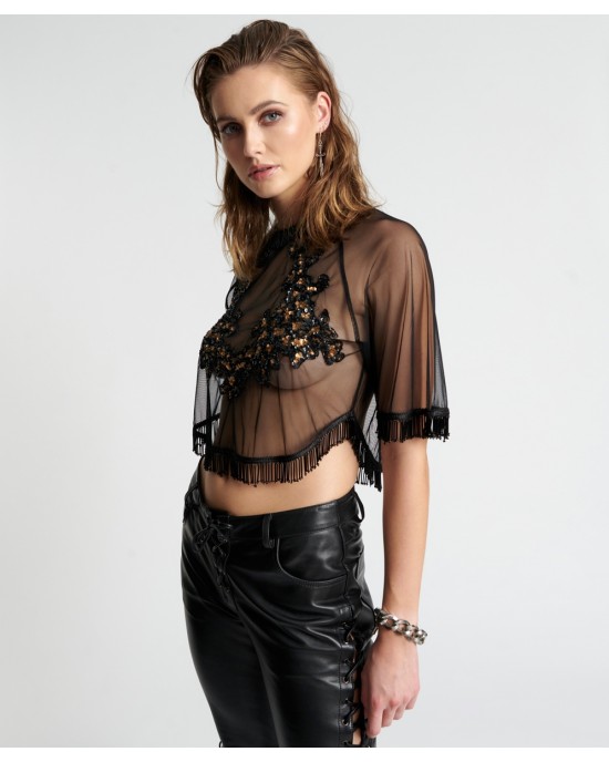 Oneteaspoon Vanity Razzle Dazzle Sequin Τοπ