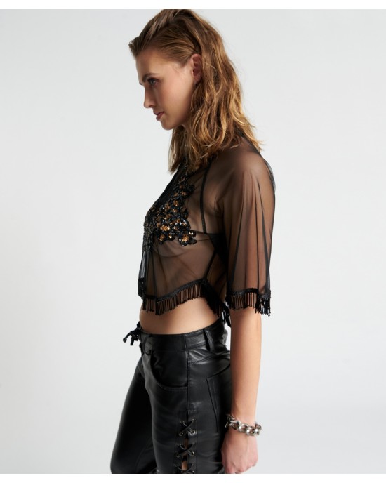 Oneteaspoon Vanity Razzle Dazzle Sequin Τοπ