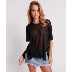 Oneteaspoon Split Seam Tee Black Μπλούζα