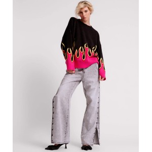 Oneteaspoon Slate Acid Roadhouse Wide Leg Drawstring Τζιν Παντελόνι